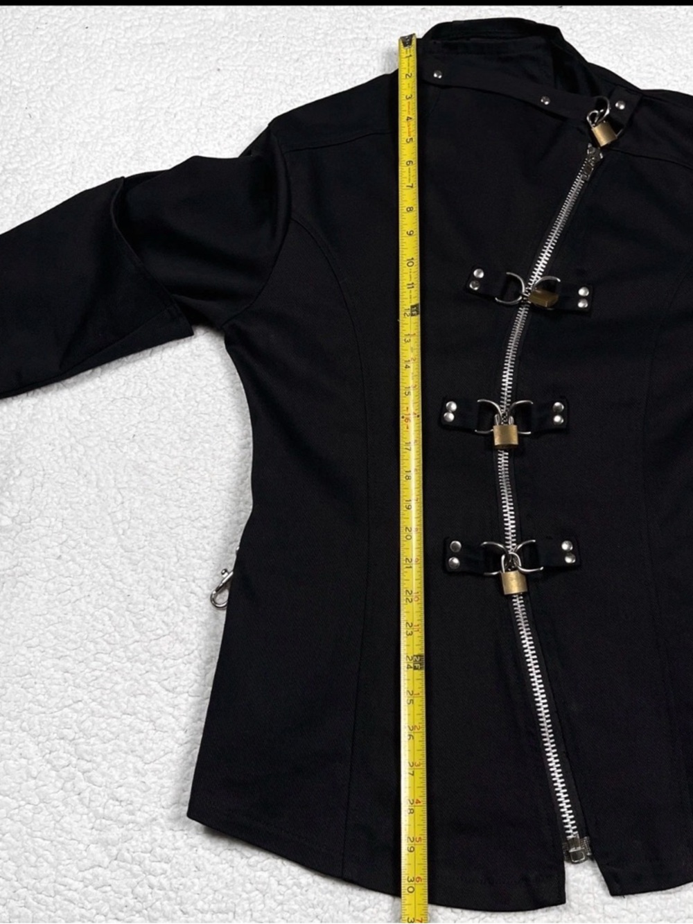 Lip Service Made in USA Fetish Straight Jacket Style Goth Punk Zip  M with key - Picture 6 of 9